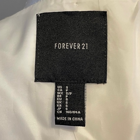 Forever 21 White/Cream Open Front Cape Jacket S - Picture 5 of 5